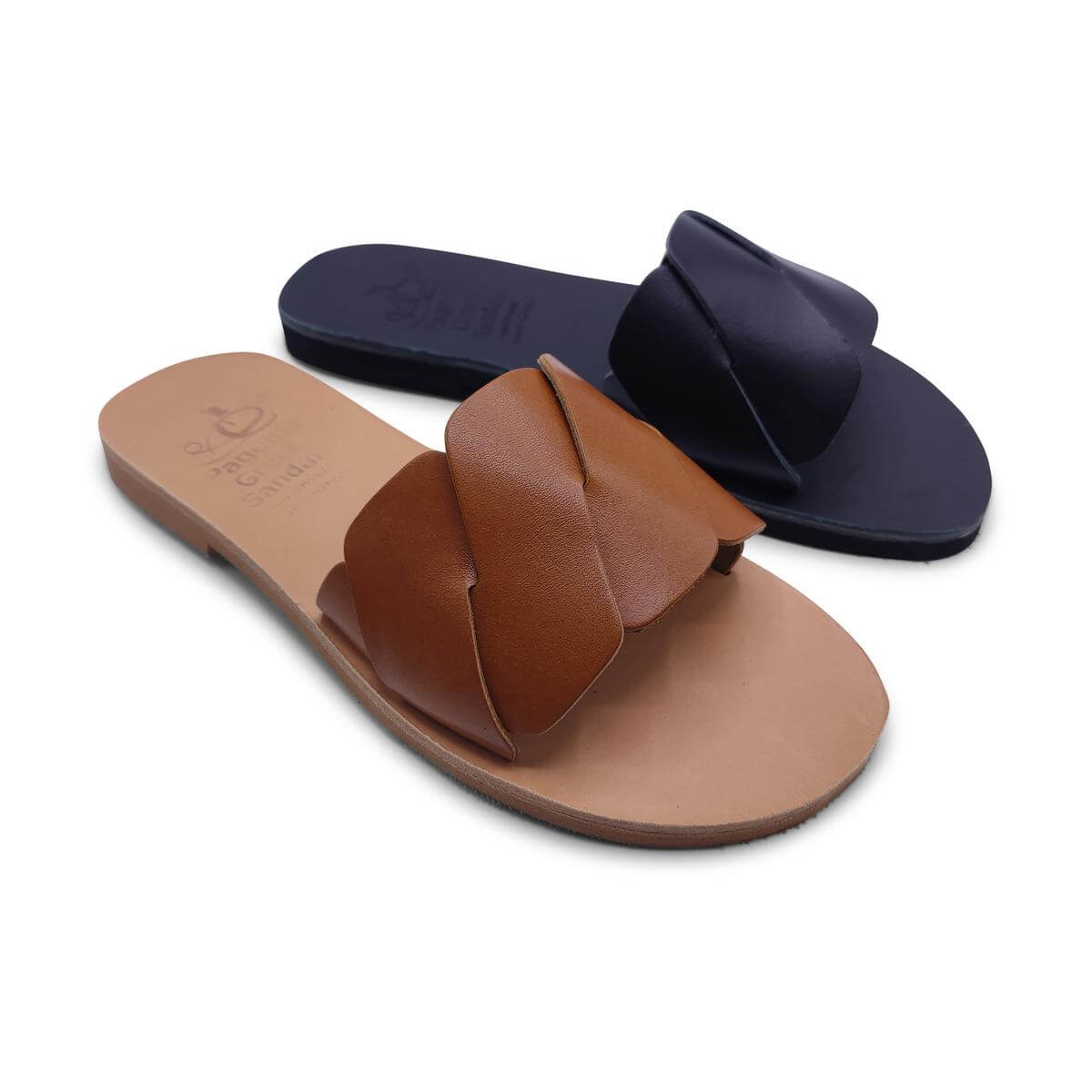 Brown Slide Sandals Women's