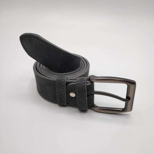 Handmade Suede Leather Belt gray