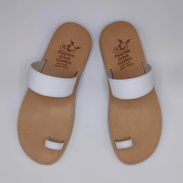 Jesus Sandals Mens Men's sandals with toe loop White