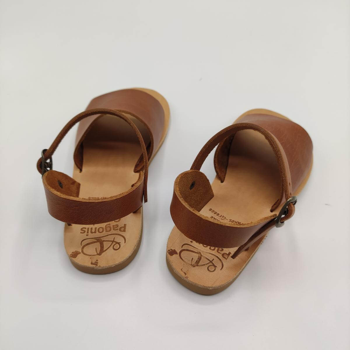 Kids Leather Sandals Menorcan Style Brown