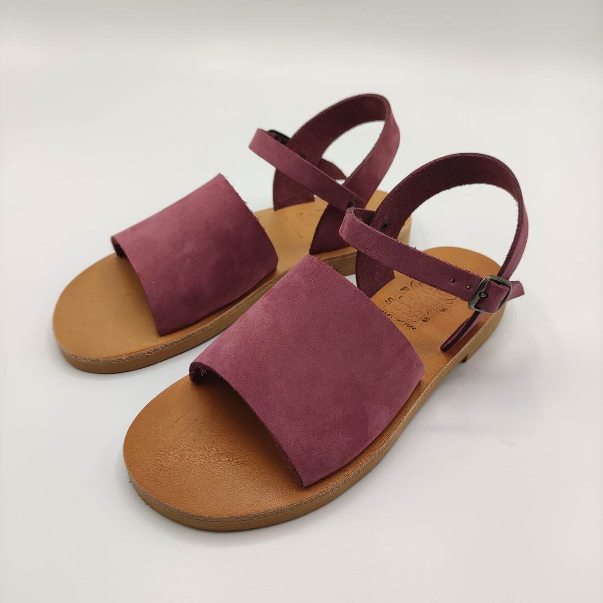 Kids Leather Sandals Menorcan Style Purple