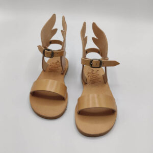 Kids Sandals With Wings Without Toe Strap Natural