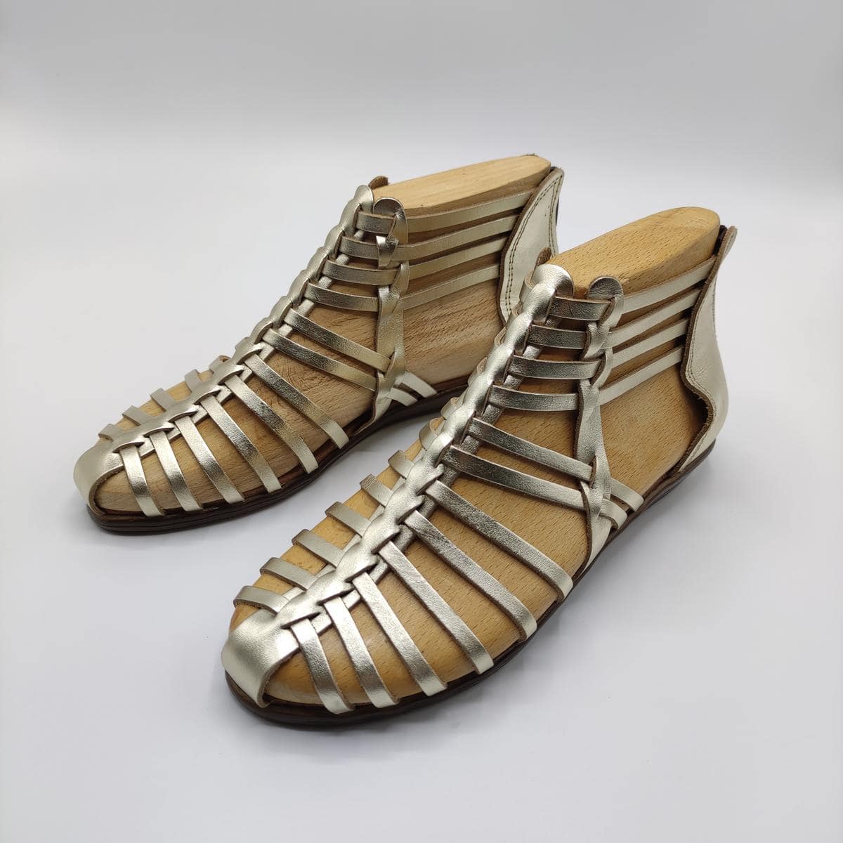 MEDUSA sandals with back zipper | Pagonis Greek Sandals