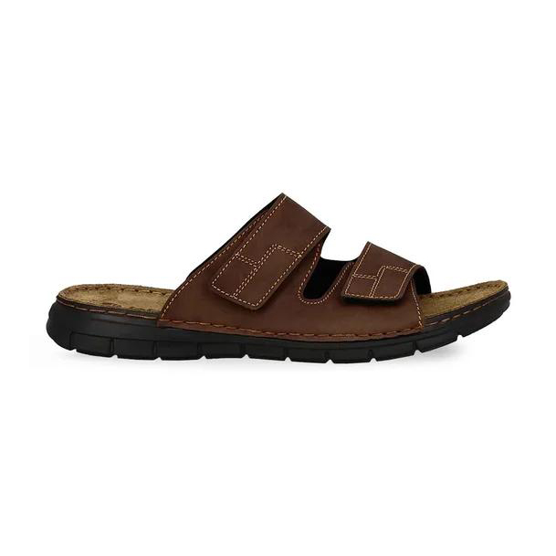 Men's Sandals With Velcro Parex Leather Sandals | Pagonis Greek Sandals