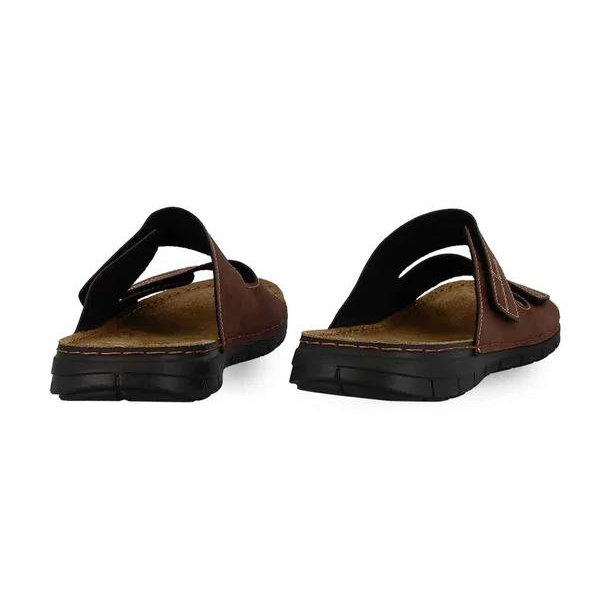 Men's Sandals With Velcro Parex Leather Sandals | Pagonis Greek Sandals