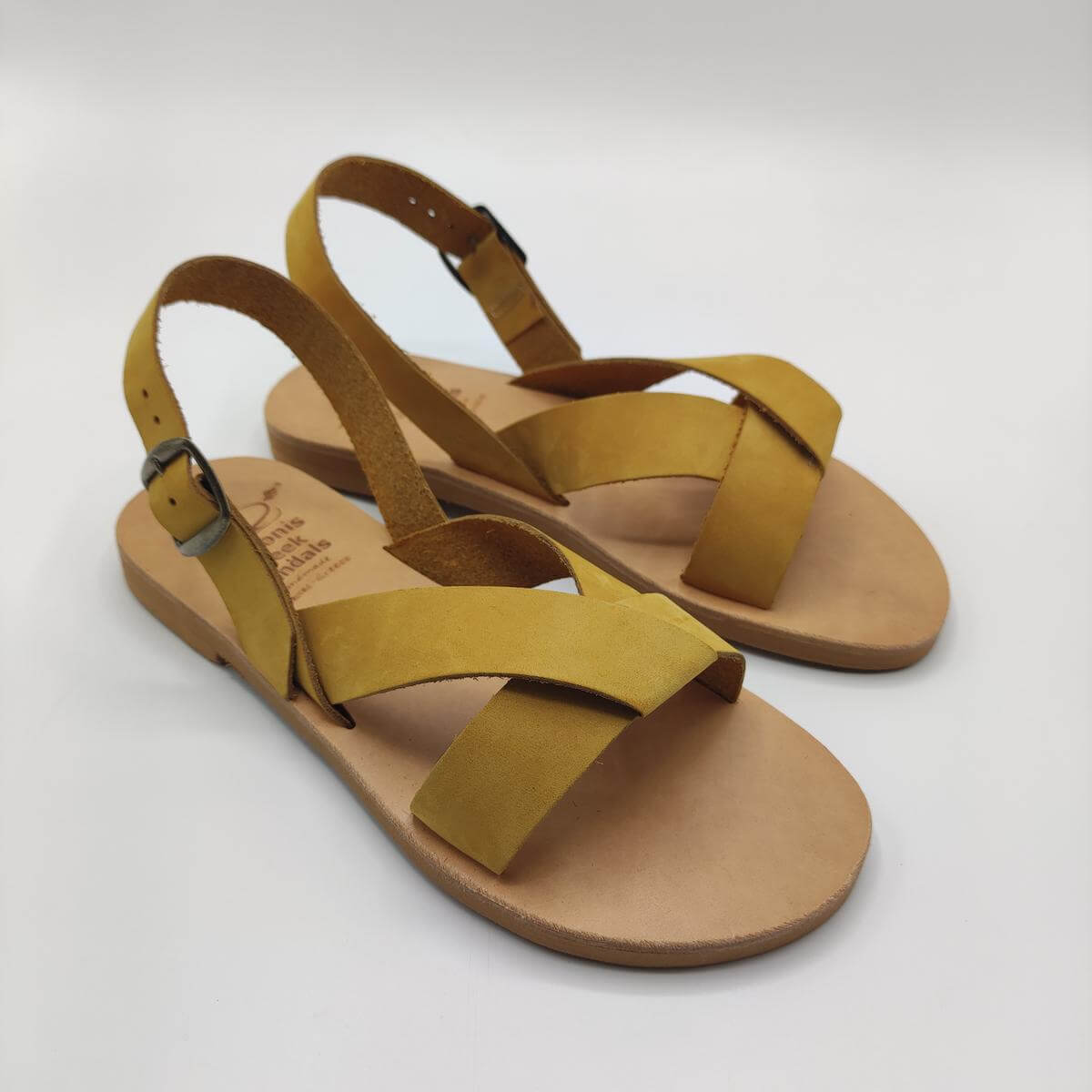 New Age Leather Sandal for Women Ochra Color