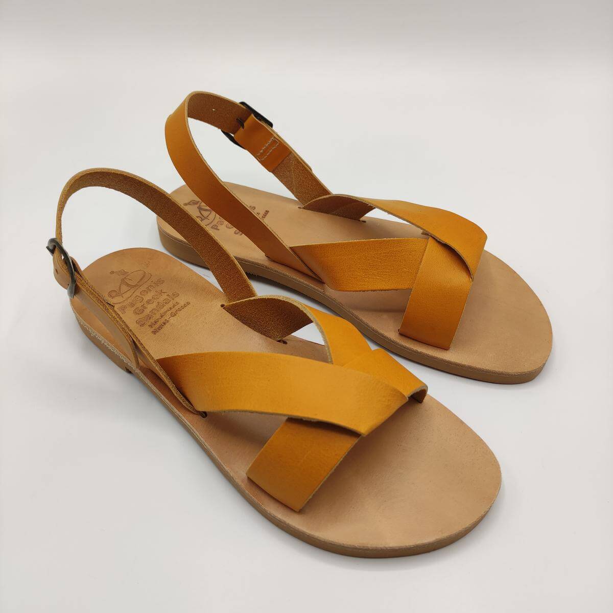 New Age Leather Sandal for Women Yellow Color