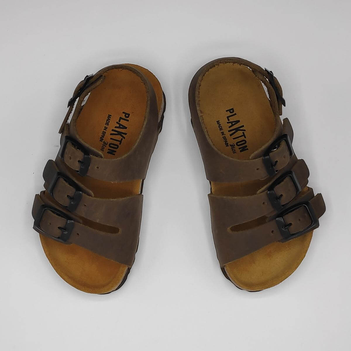 Plakton Kids 115081 Brown Sandal - Leather Sandals | Pagonis Greek Sandals
