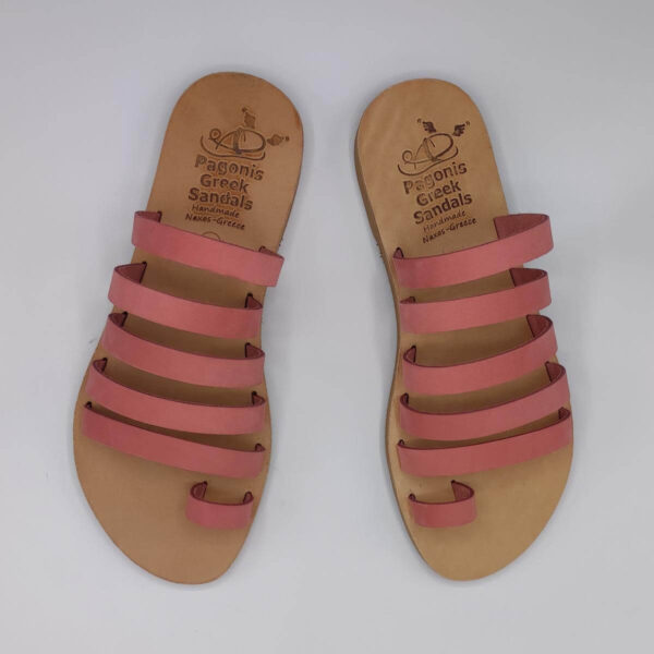 Kedros Strappy Gladiator Sandals Flats Pink