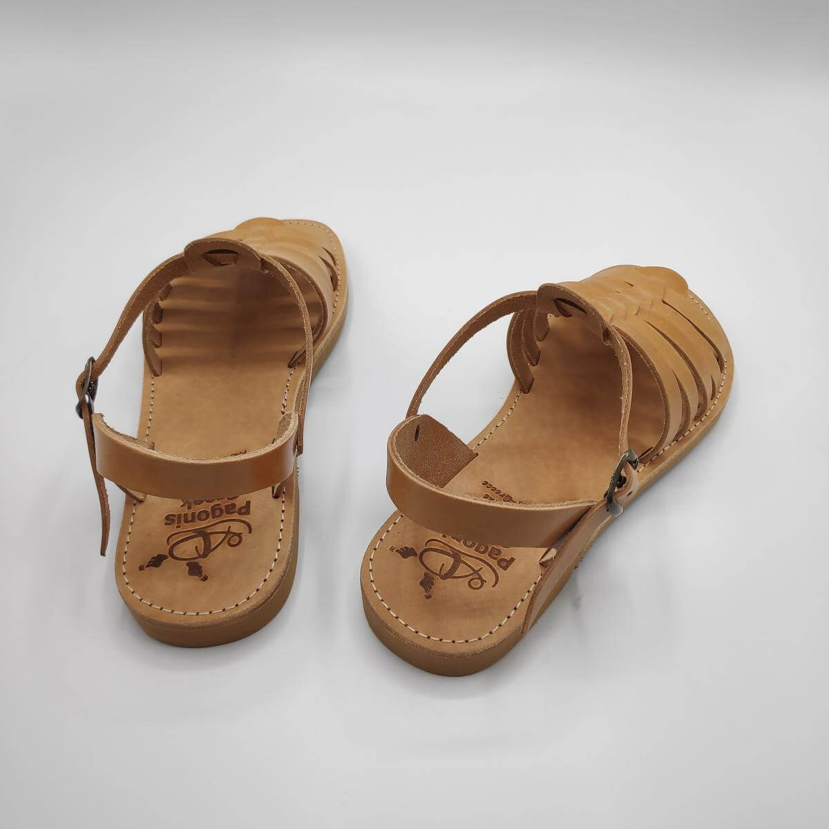 Tasmine Eyelet Detail Chunky Sole Flat Gladiator Sandals with Buckle in  Beige - Larena Fashion