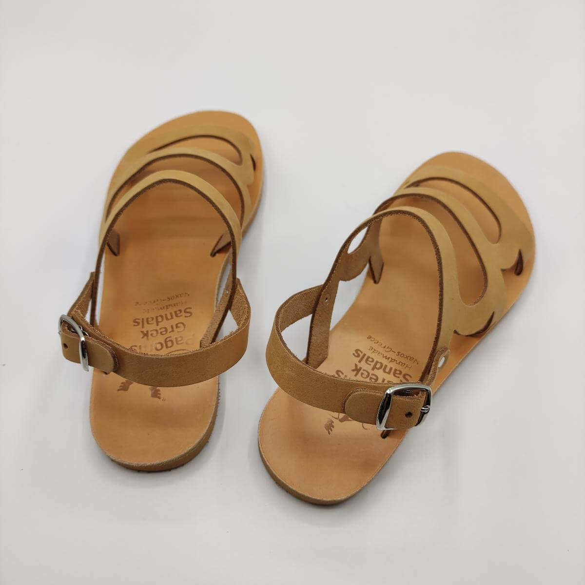 Valia-Gabriel Leather Greek Sandal Nude Color