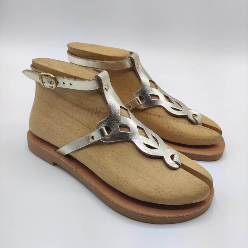 Womens Sandals That Wrap Around Ankle Gold