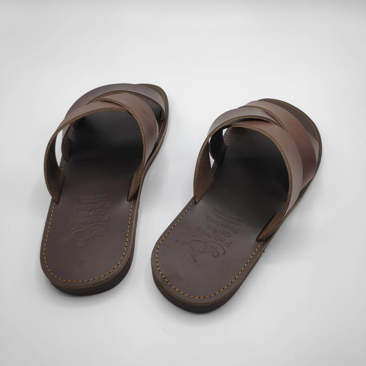 Men's Crossover Sandals - Avithos Men's Crossover Sandals - in Brown or  Black