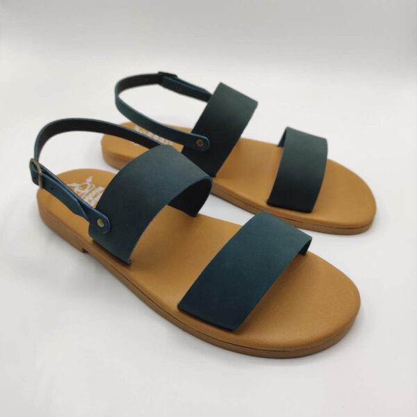 comfort mens sandals with back strap blue