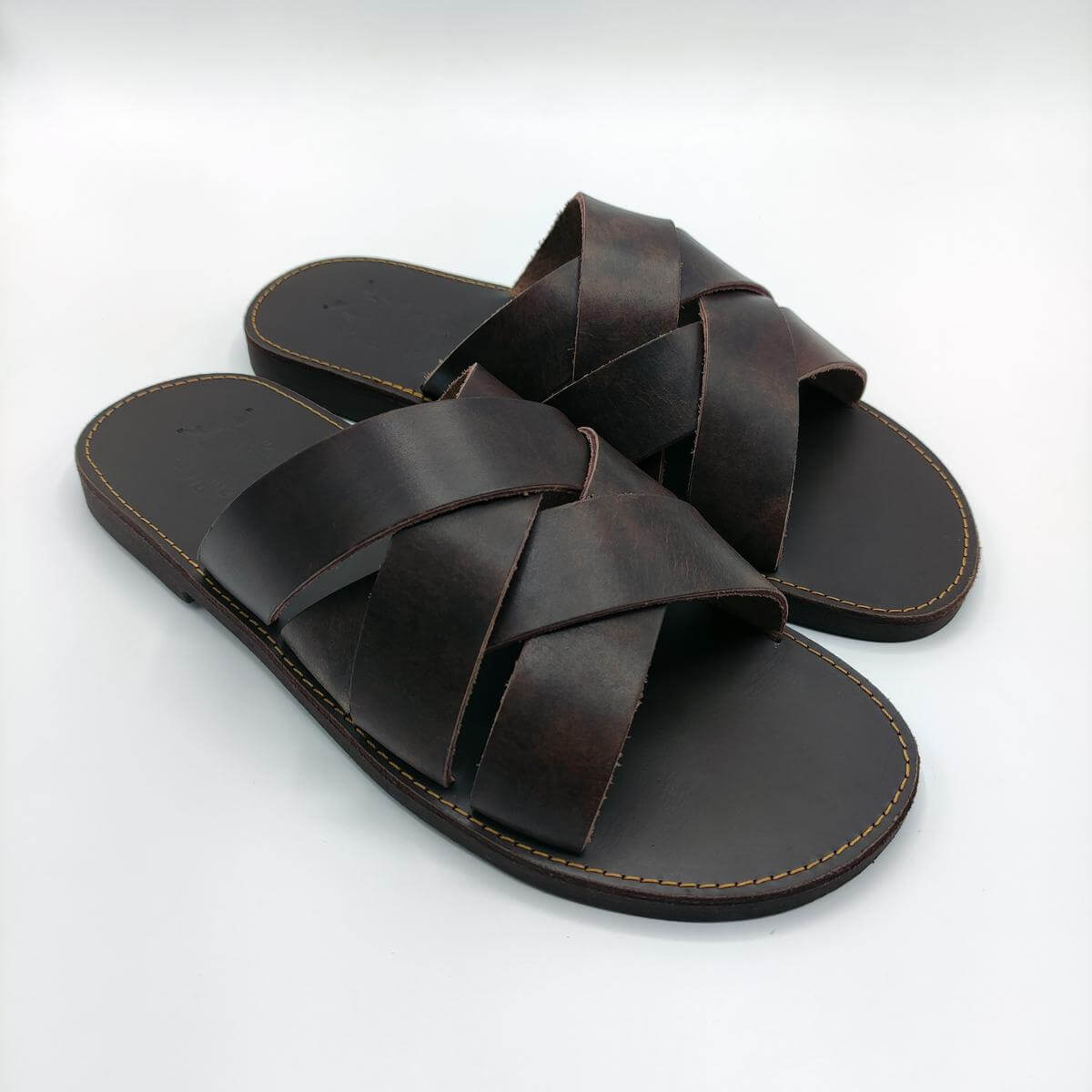 fashionable sandals mens total brown
