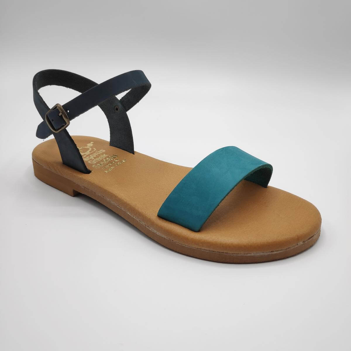 Dhonoussa Flat Ankle Strap Sandals | Pagonis Greek Sandals
