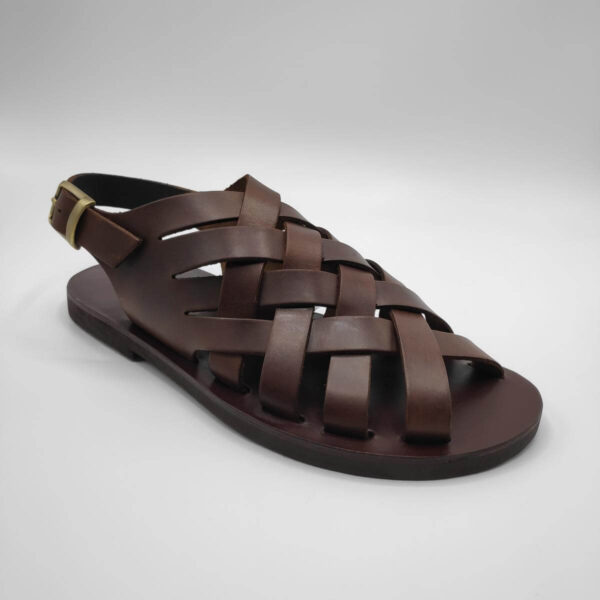Premium Quality Leather Sandal With Back Buckle Strap In Brown Color For Men  at Rs 1760/pair | Mens Formal Sandal in New Delhi | ID: 24063052933