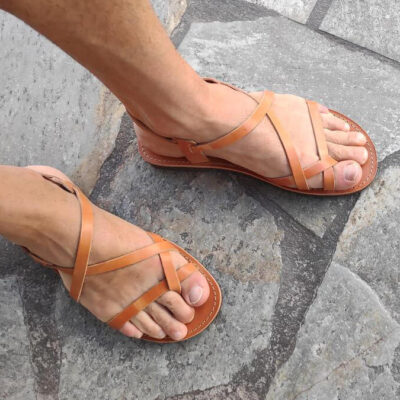 mens leather sandals pagonis natural