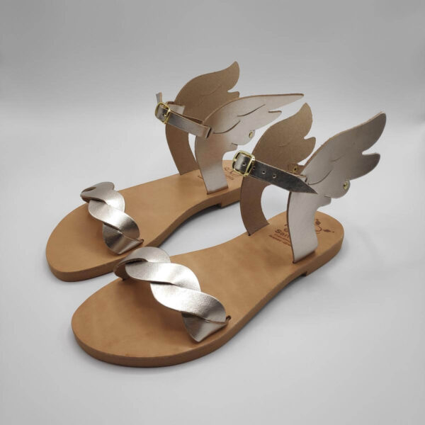 naturals sandals with wings gold