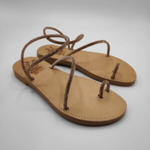 wedding leather sandals with low heel 03