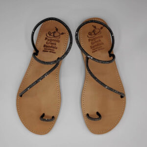 wedding leather sandals with low heel 08