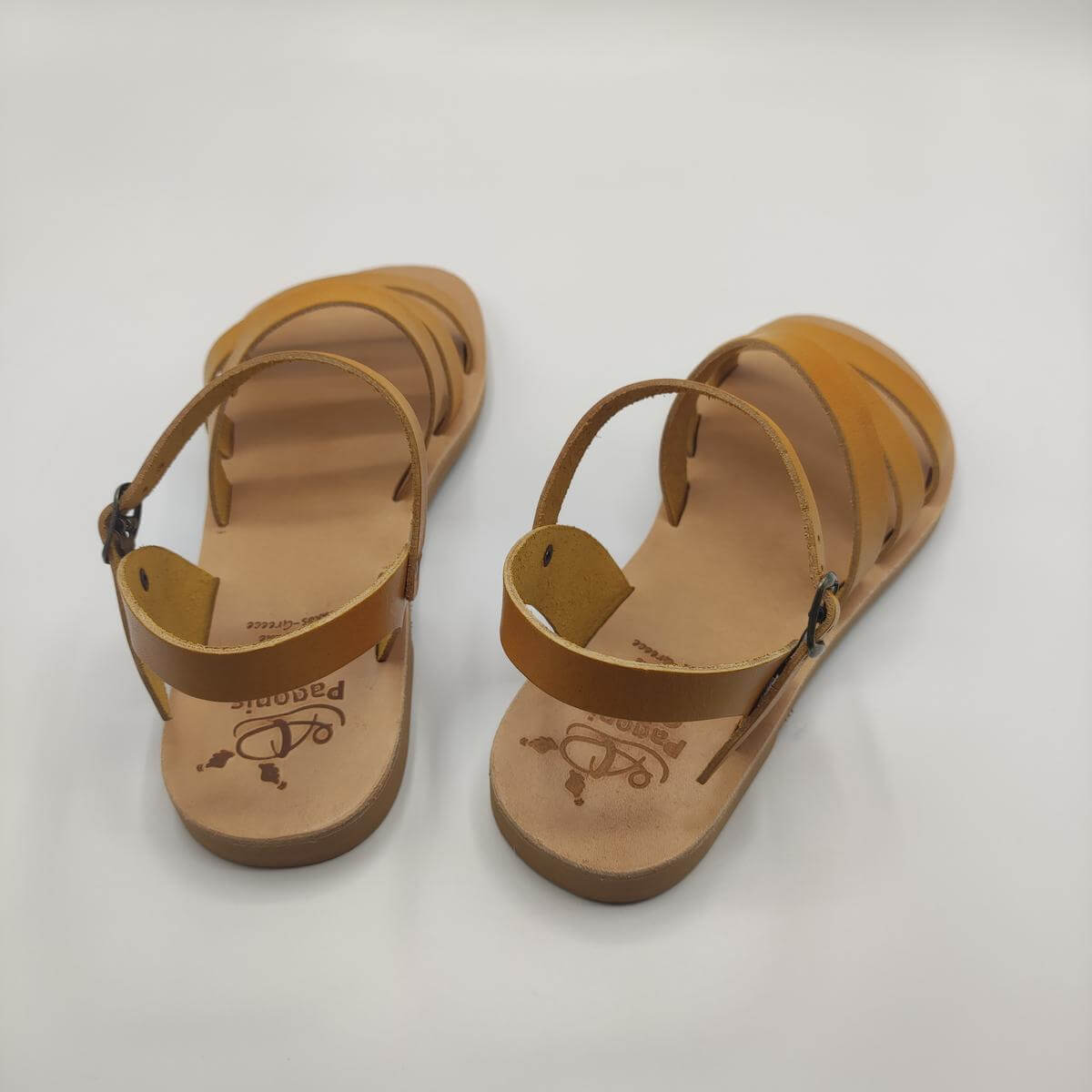 women leather sandals yellow